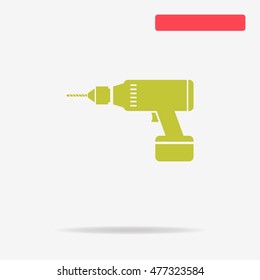 Drill icon. Vector concept illustration for design.