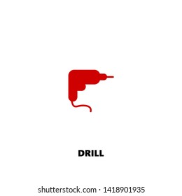 drill icon. drill vector design. sign design. red color