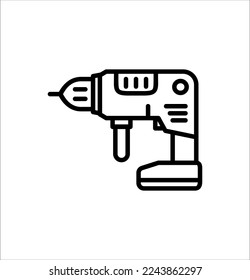 drill icon vector illustration logo template for many purpose. Isolated on white background.