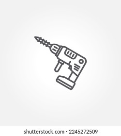 drill icon vector illustration logo template for many purpose. Isolated on white background.