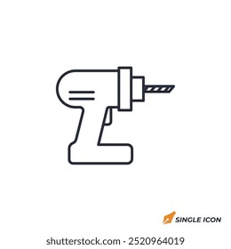 drill icon vector illustration. drill symbol isolated on white background