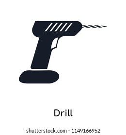 Drill icon vector isolated on white background for your web and mobile app design, Drill logo concept