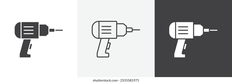 Drill icon vector set for ui designs