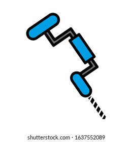 Drill icon vector sign and symbol on trendy design