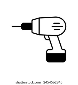 drill icon with white background vector stock illustration