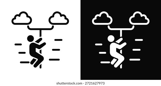 Estilo de fondo blanco y negro del icono del taladro