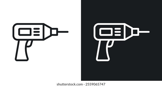 Drill icons. vector set in black colors