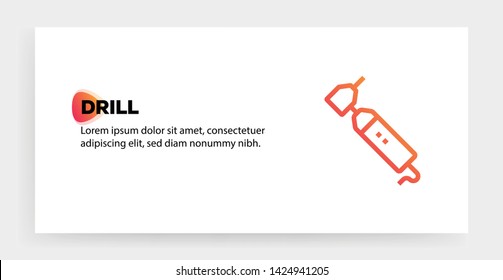 DRILL AND ILLUSTRATION ICON CONCEPT
