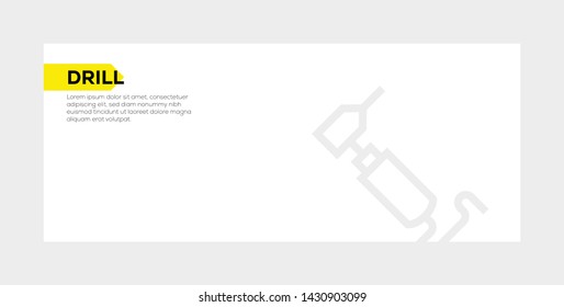 DRILL AND ILLUSTRATION ICON CONCEPT