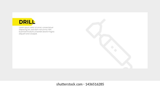 DRILL AND ILLUSTRATION ICON CONCEPT