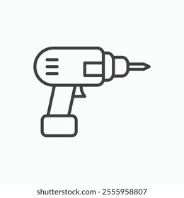 Drill isolated icon. vector illustration.