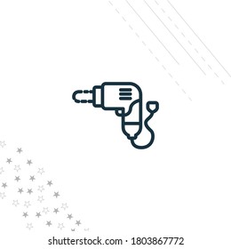 drill isolated line icon for web and mobile