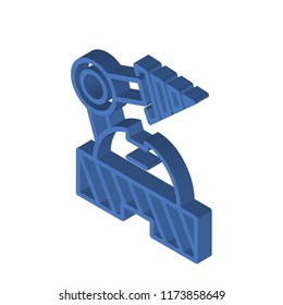 Drill isometric left top view 3D icon