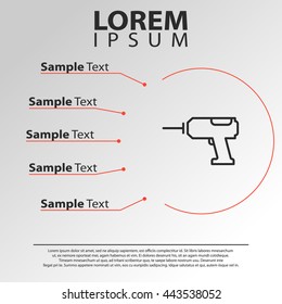 drill line icon. drill infographics template