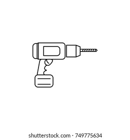 Drill line icon on white background