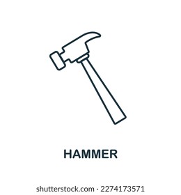 Drill line icon. Simple element from construction collection. Creative Drill outline icon for web design, templates, infographics and more