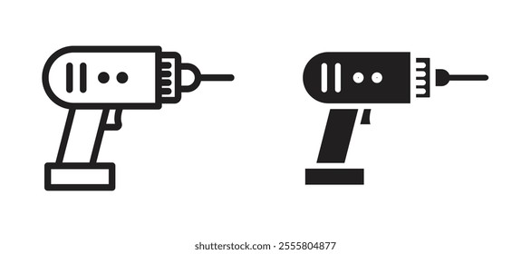 Drill liner icon vector set.