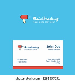 Drill  logo Design with business card template. Elegant corporate identity. - Vector