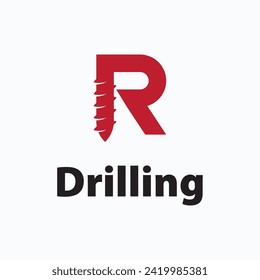 Drill Logo Sign Vector Template