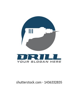Drill logo template vector illustration