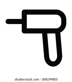 Drill Machine Bold Line Vector Icon