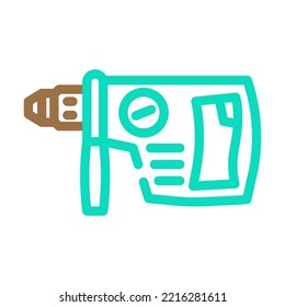 drill machine color icon vector. drill machine sign. isolated symbol illustration
