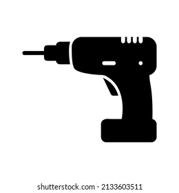 Diseño negro de icono de glifo de máquina de perforación