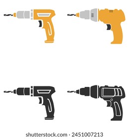 Drill Machine icon and electricity vector design.