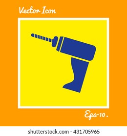 Drill Machine Icon. Eps-10.