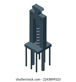 Drill machine icon isometric vector. Construction equipment. Rig industry