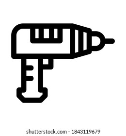 drill machine icon or logo isolated sign symbol vector illustration - high quality black style vector icons
