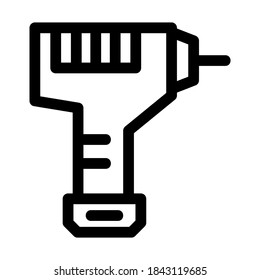 drill machine icon or logo isolated sign symbol vector illustration - high quality black style vector icons

