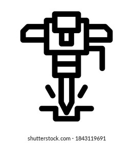 drill machine icon or logo isolated sign symbol vector illustration - high quality black style vector icons
