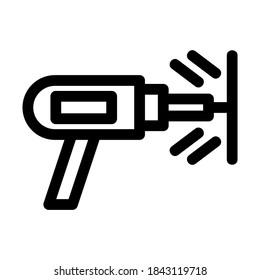 icono de máquina de perforación o logotipo símbolo de señalización aislado ilustración vectorial de alta calidad estilo negro iconos vectoriales
