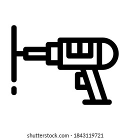 icono de máquina de perforación o logotipo símbolo de señalización aislado ilustración vectorial de alta calidad estilo negro iconos vectoriales
