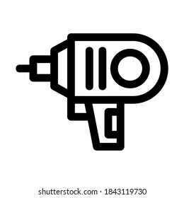 drill machine icon or logo isolated sign symbol vector illustration - high quality black style vector icons
