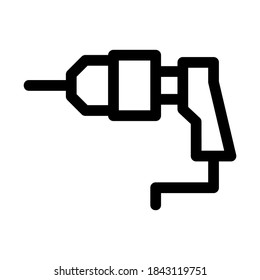icono de máquina de perforación o logotipo símbolo de señalización aislado ilustración vectorial de alta calidad estilo negro iconos vectoriales
