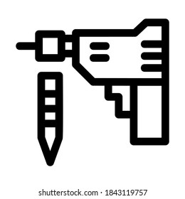 drill machine icon or logo isolated sign symbol vector illustration - high quality black style vector icons
