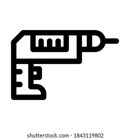 drill machine icon or logo isolated sign symbol vector illustration - high quality black style vector icons
