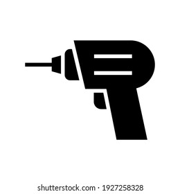 icono de máquina de perforación o logotipo símbolo de señalización aislado ilustración vectorial de alta calidad estilo negro iconos vectoriales
