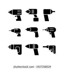 icono de la máquina de perforación o logotipo símbolo de signo aislado ilustración vectorial - Colección de iconos vectoriales de estilo negro de alta calidad
