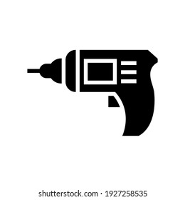 drill machine icon or logo isolated sign symbol vector illustration - high quality black style vector icons
