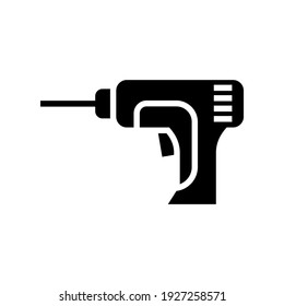 icono de máquina de perforación o logotipo símbolo de señalización aislado ilustración vectorial de alta calidad estilo negro iconos vectoriales
