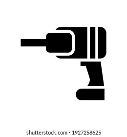 icono de máquina de perforación o logotipo símbolo de señalización aislado ilustración vectorial de alta calidad estilo negro iconos vectoriales
