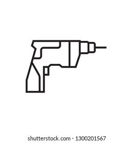 drill machine icon outline