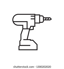 drill machine icon outline