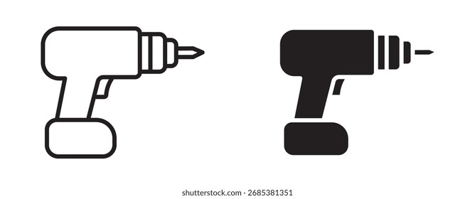 Icono de la máquina de taladro, Ilustración vectorial .