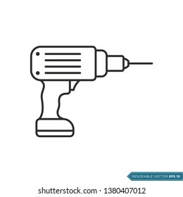Drill Machine Icon Vector Template Illustration Design
