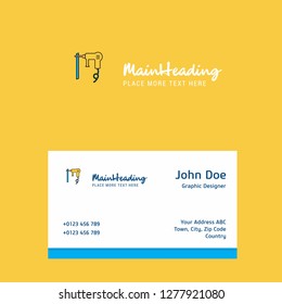 Drill machine  logo Design with business card template. Elegant corporate identity. - Vector