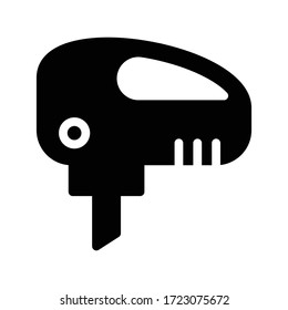 drill machine vector glyph flat  icon 